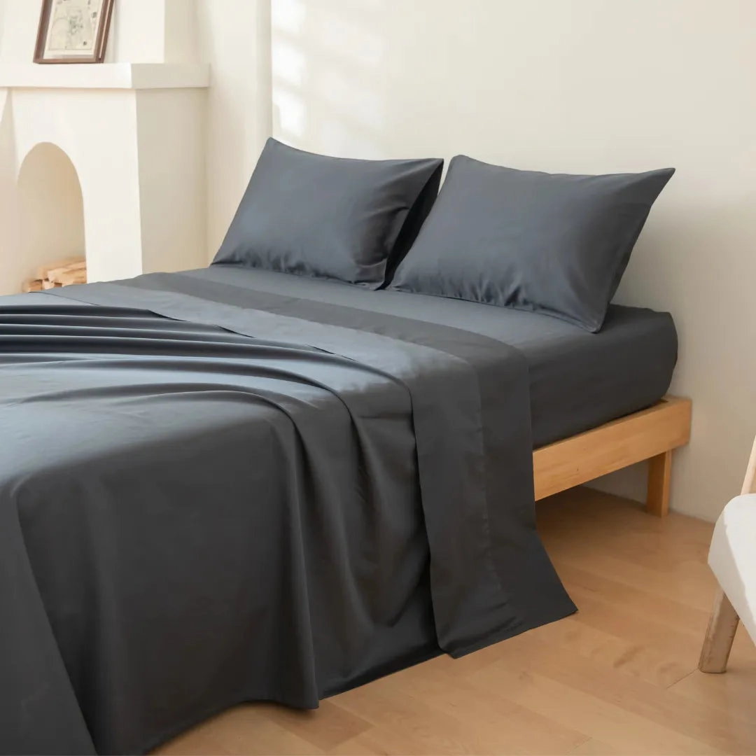 Luxe Sateen Pillowcase Set - Charcoal