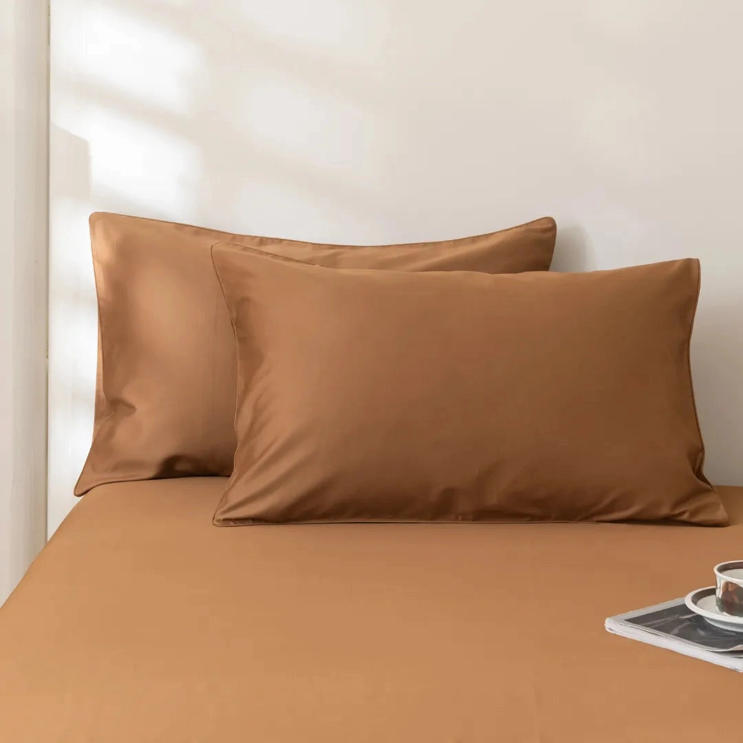 Luxe Sateen Pillowcase Set - Terracotta