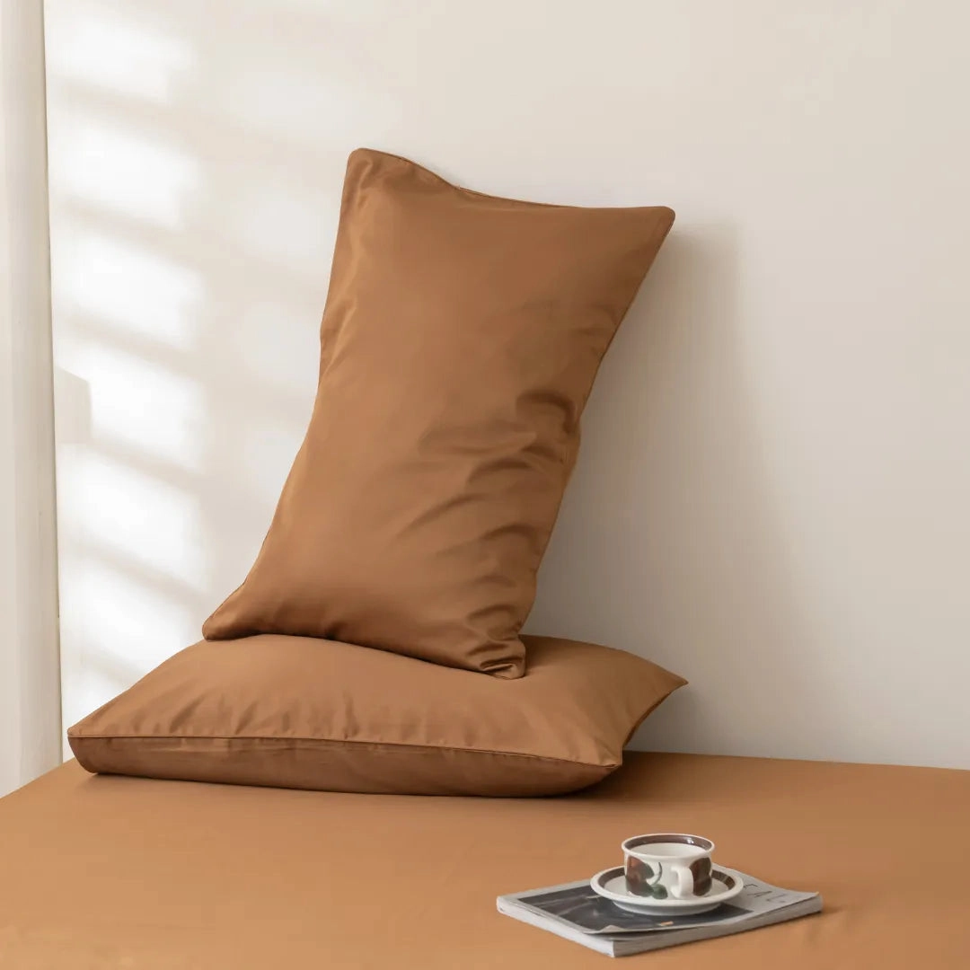 Luxe Sateen Pillowcase Set - Terracotta