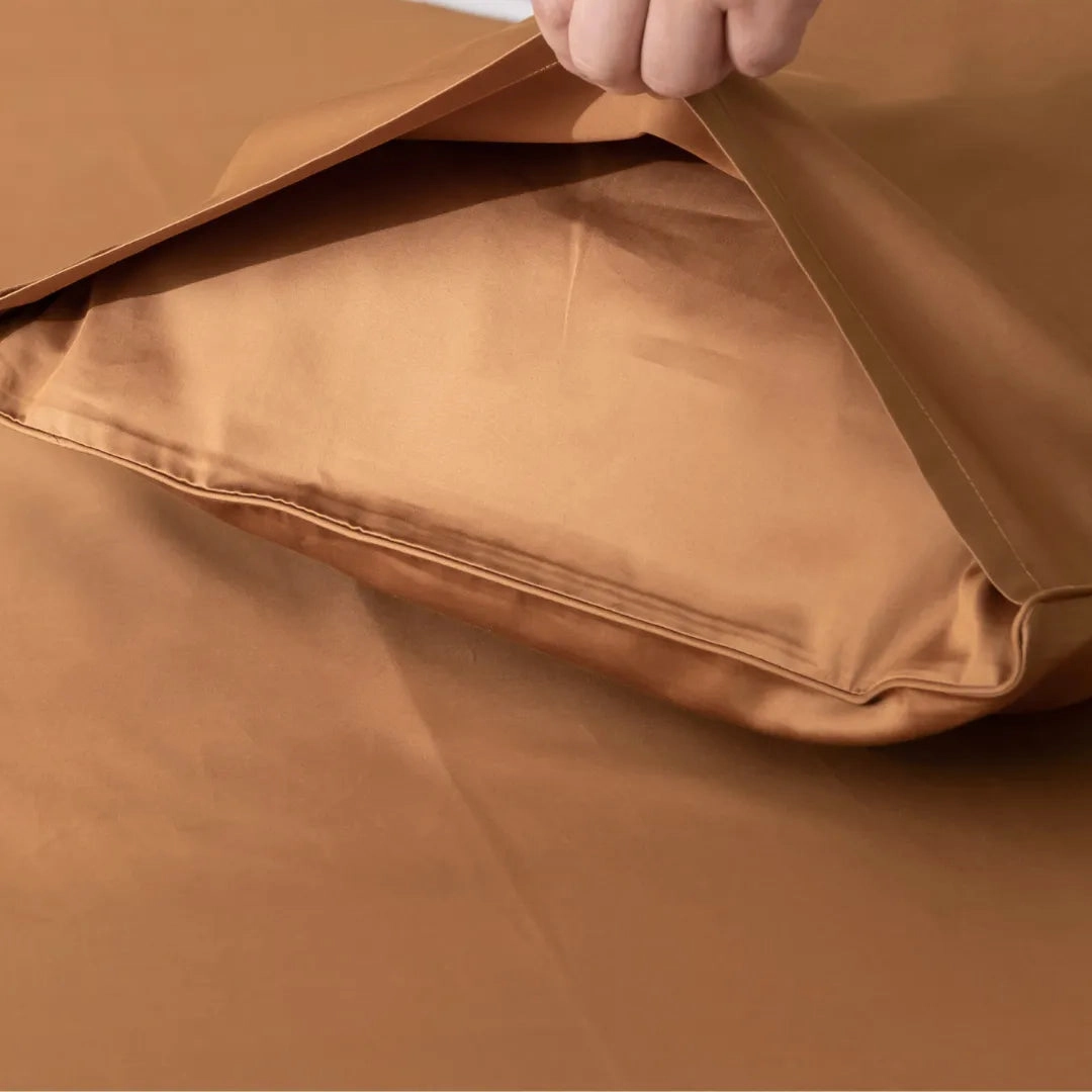 Luxe Sateen Pillowcase Set - Terracotta