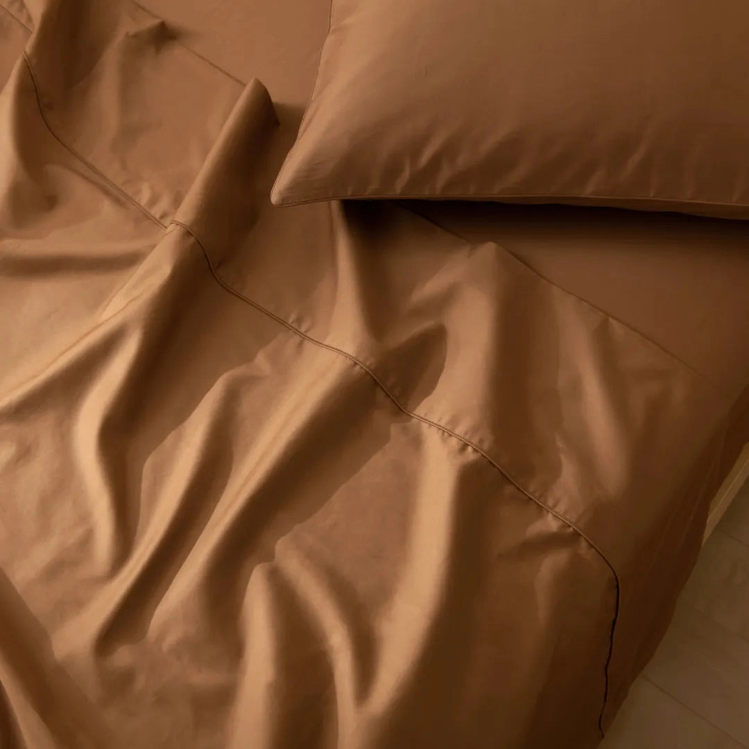 Luxe Sateen Pillowcase Set - Terracotta