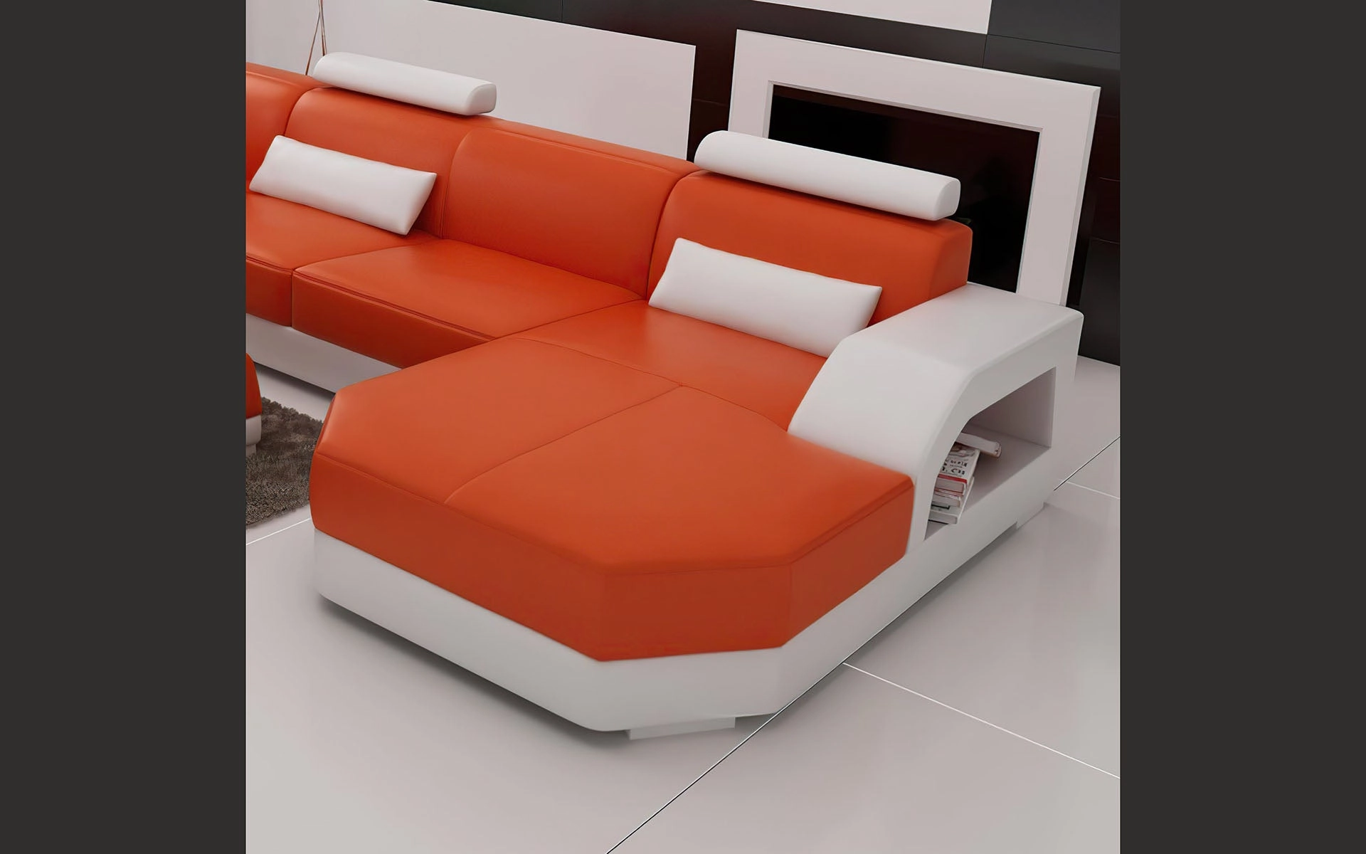 Luxi Modern U-Shape Leather Sectional
