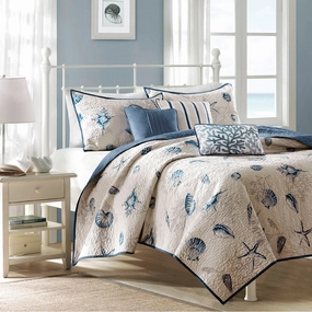 Madison Park Bayside Reversible Coverlet Set (QUEEN)