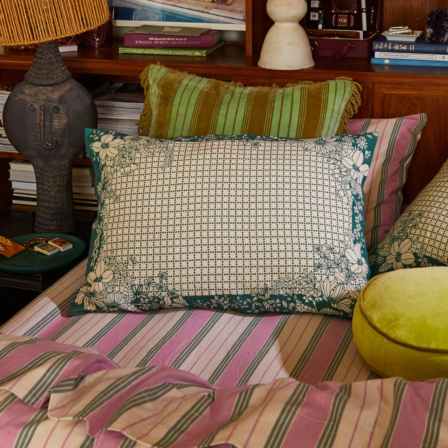 Mallorie Linen Pillowcase Set - Forest