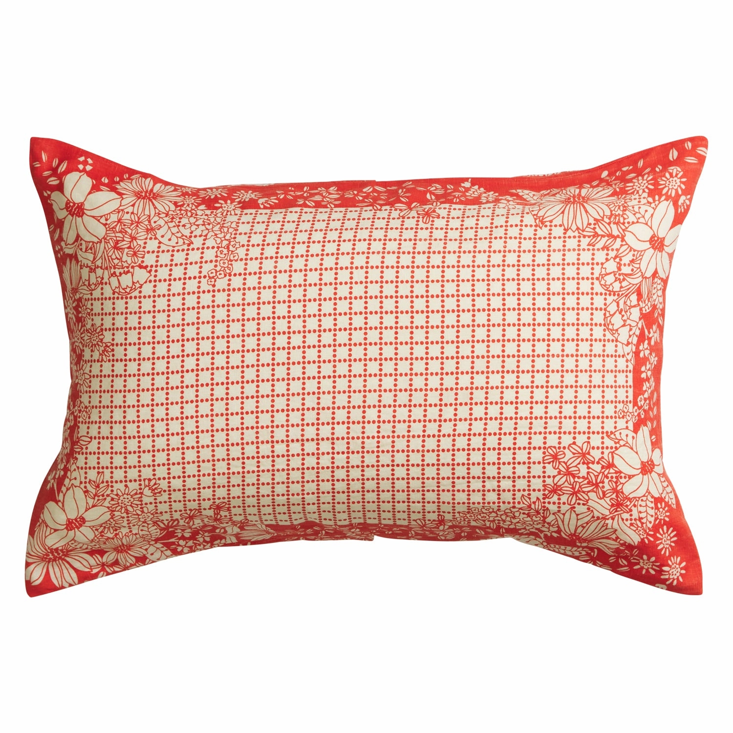 Mallorie Linen Pillowcase Set - Scarlet
