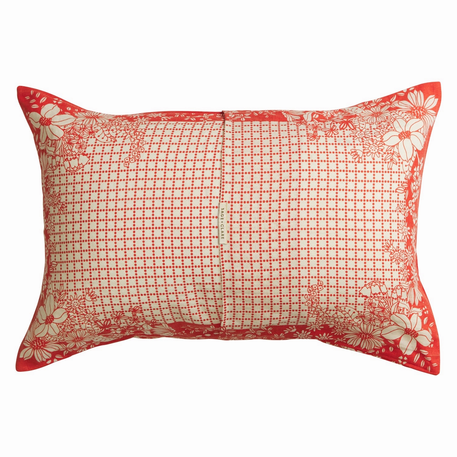 Mallorie Linen Pillowcase Set - Scarlet