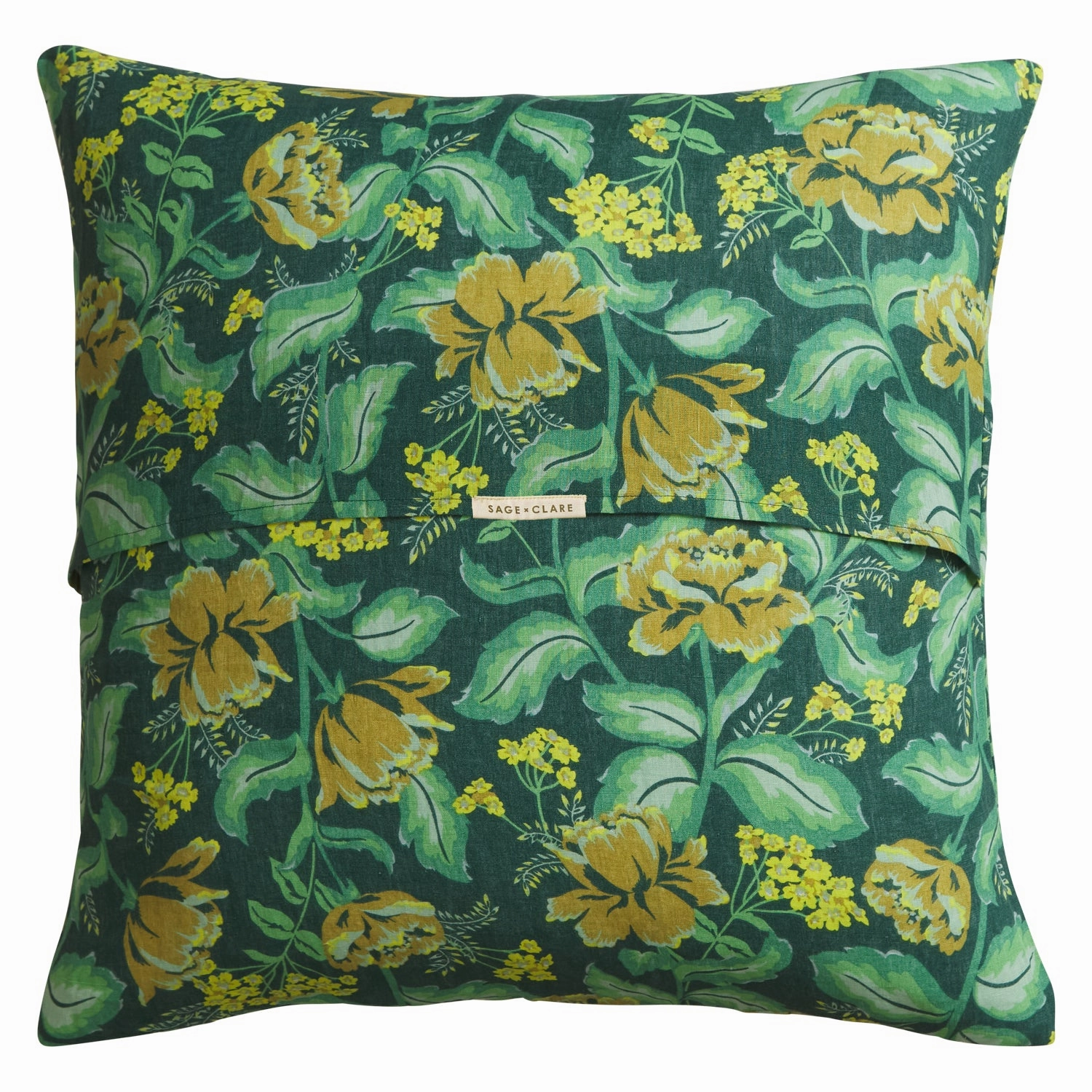 Margot Linen Euro Pillowcase Set - Forest