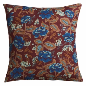 Margot Linen Euro Pillowcase Set - Mahogany