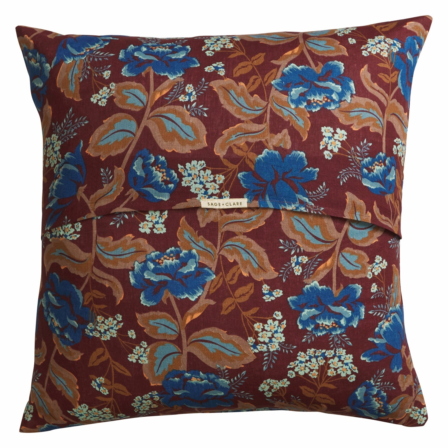 Margot Linen Euro Pillowcase Set - Mahogany
