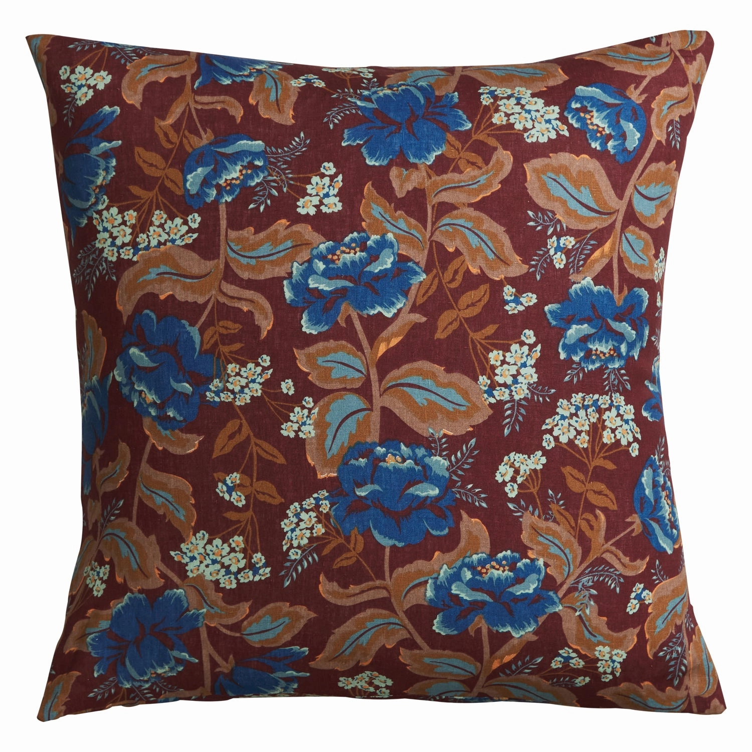 Margot Linen Euro Pillowcase Set - Mahogany
