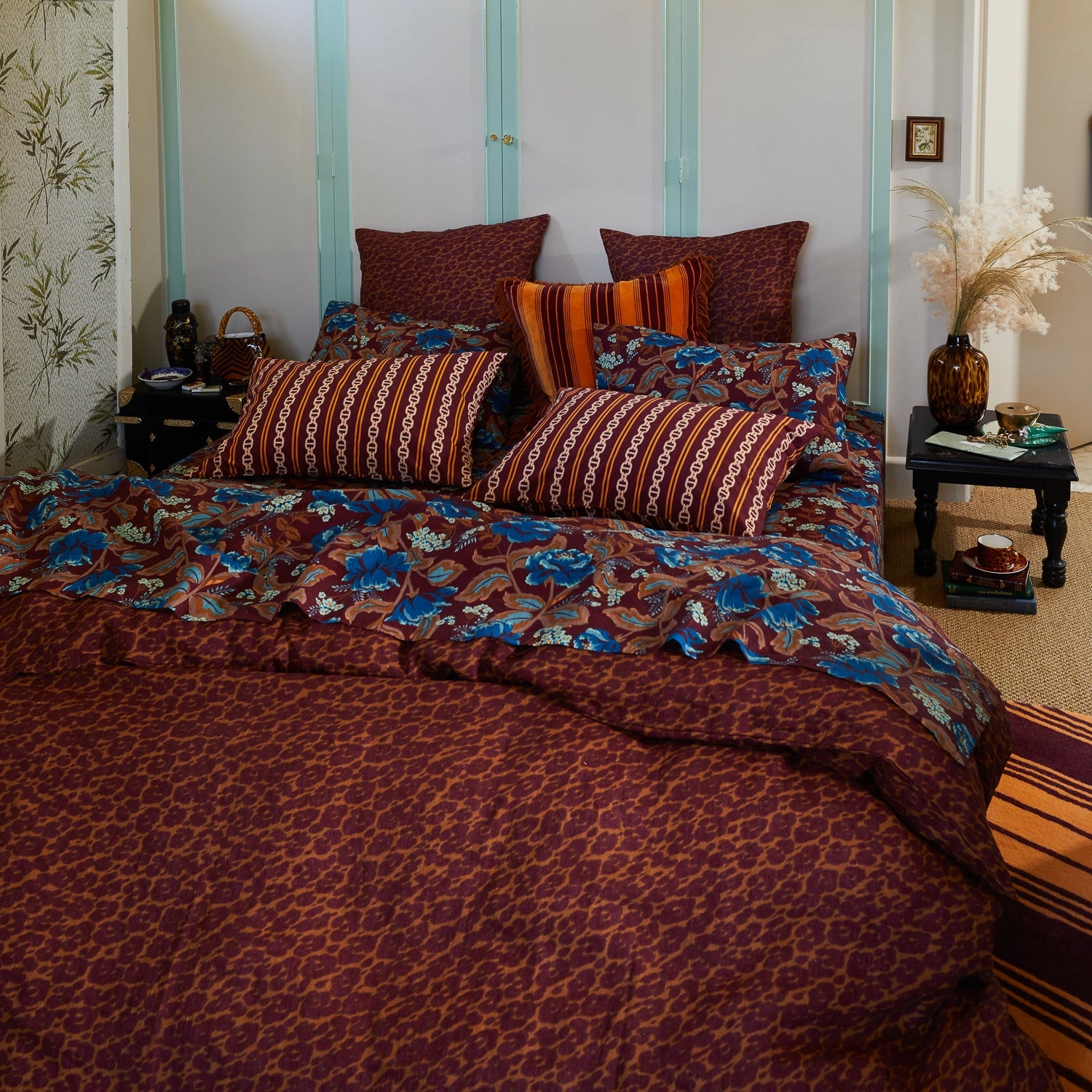 Margot Linen Pillowcase Set - Mahogany