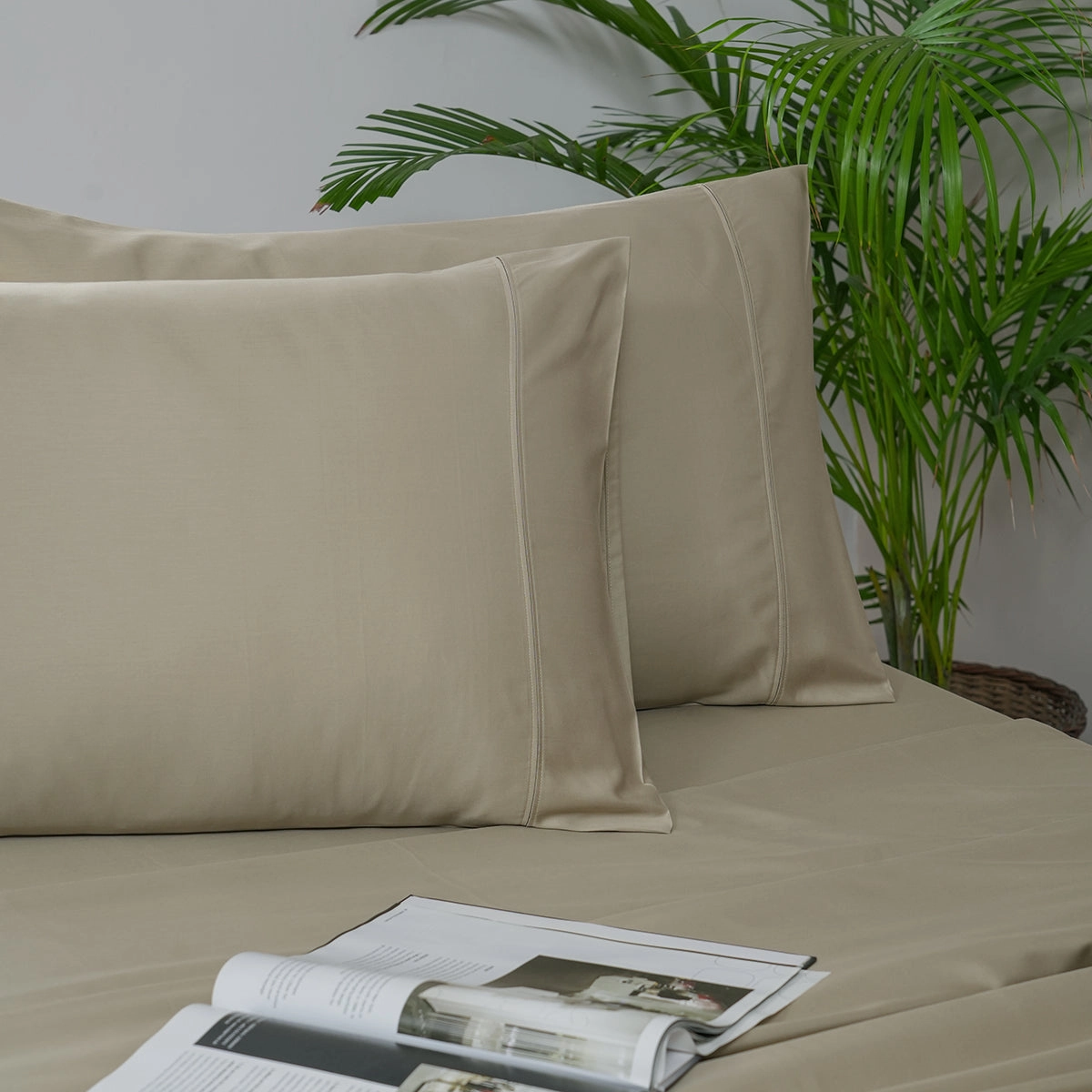 Melina Plain 100% Cotton Extra Soft & Luxurious Bed Sheet with Pillow Case