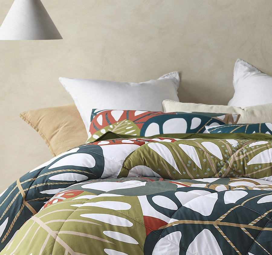 Monstera Comforter Set Range Multi