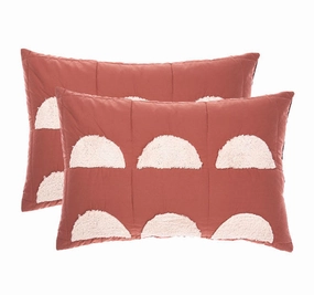 Moonrise Standard Pillowsham Pair Paprika