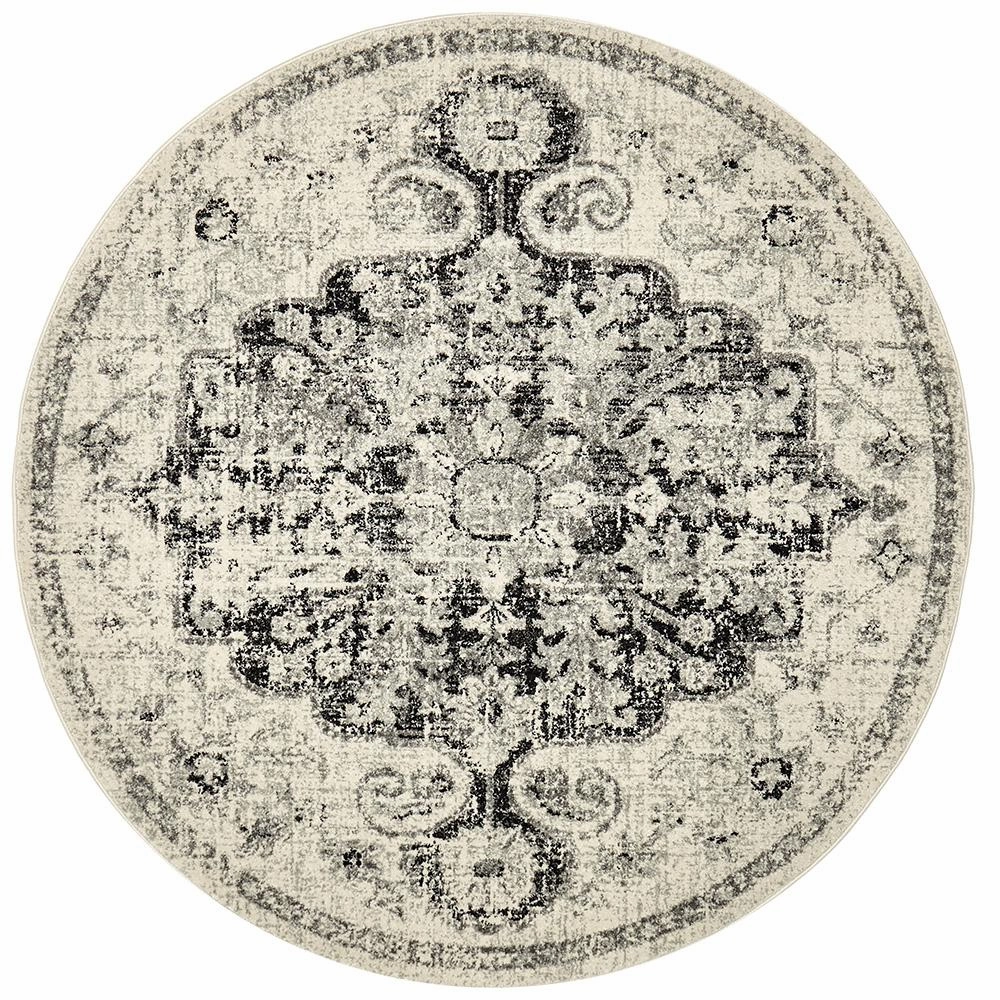 Museum 860 Round Rug (Charcoal) by Rug Culture