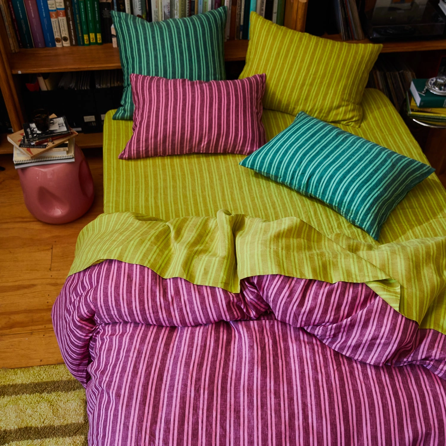 Nadine Linen Pillowcase Set - Olive