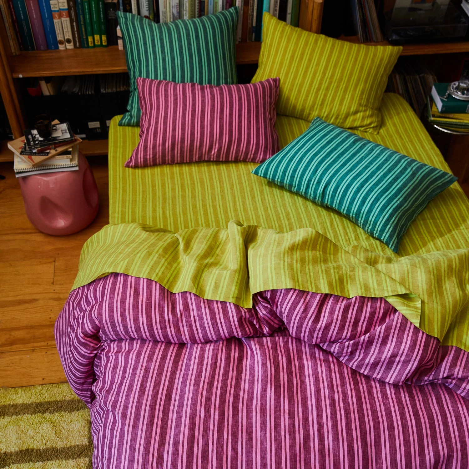 Nadine Linen Pillowcase Set - Olive
