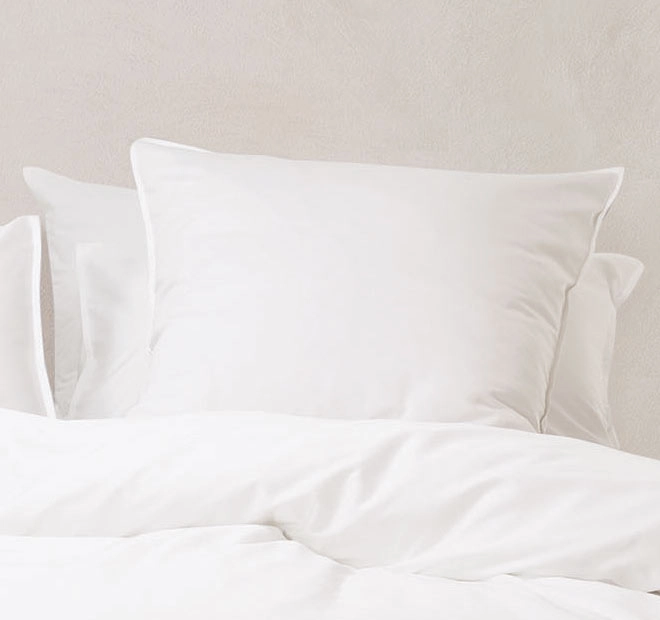 Nara 400THC Bamboo Cotton European Pillowcase White