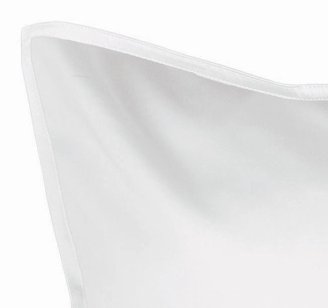 Nara 400THC Bamboo Cotton European Pillowcase White