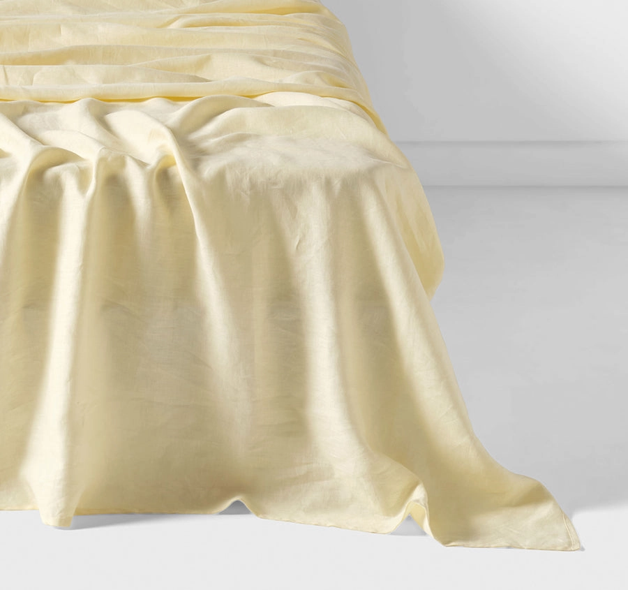 Nimes Linen Mega Sheet Set Range Lemon