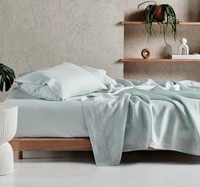 Nimes Linen Mega Sheet Set Range Sky