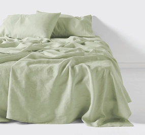 Nimes Linen Mega Sheet Set Range Wasabi