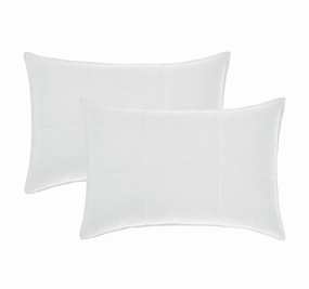 Nimes Linen Standard Pillowsham Pair White
