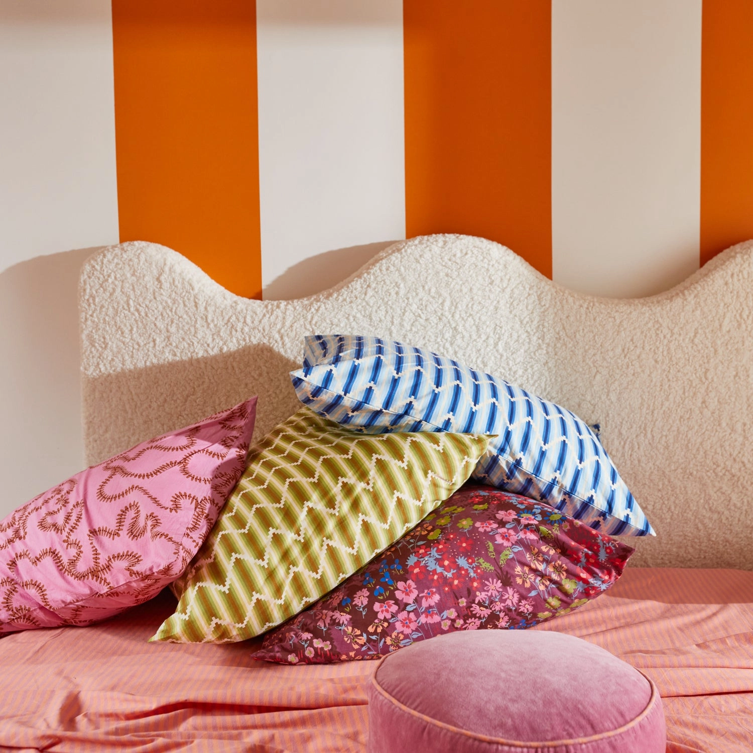 Nisha Cotton Pillowcase Set - Reed