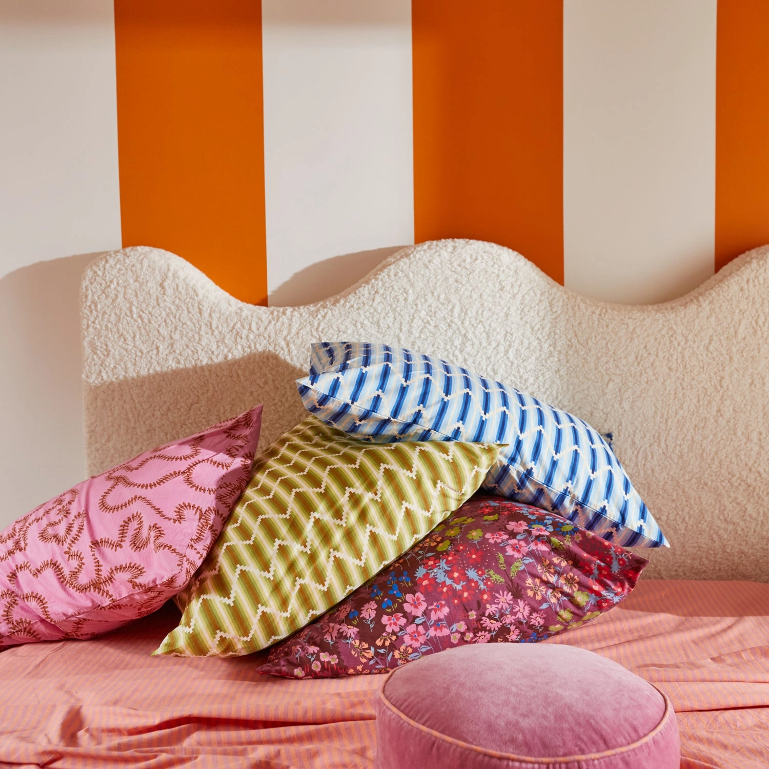 Nisha Cotton Pillowcase Set - Reed