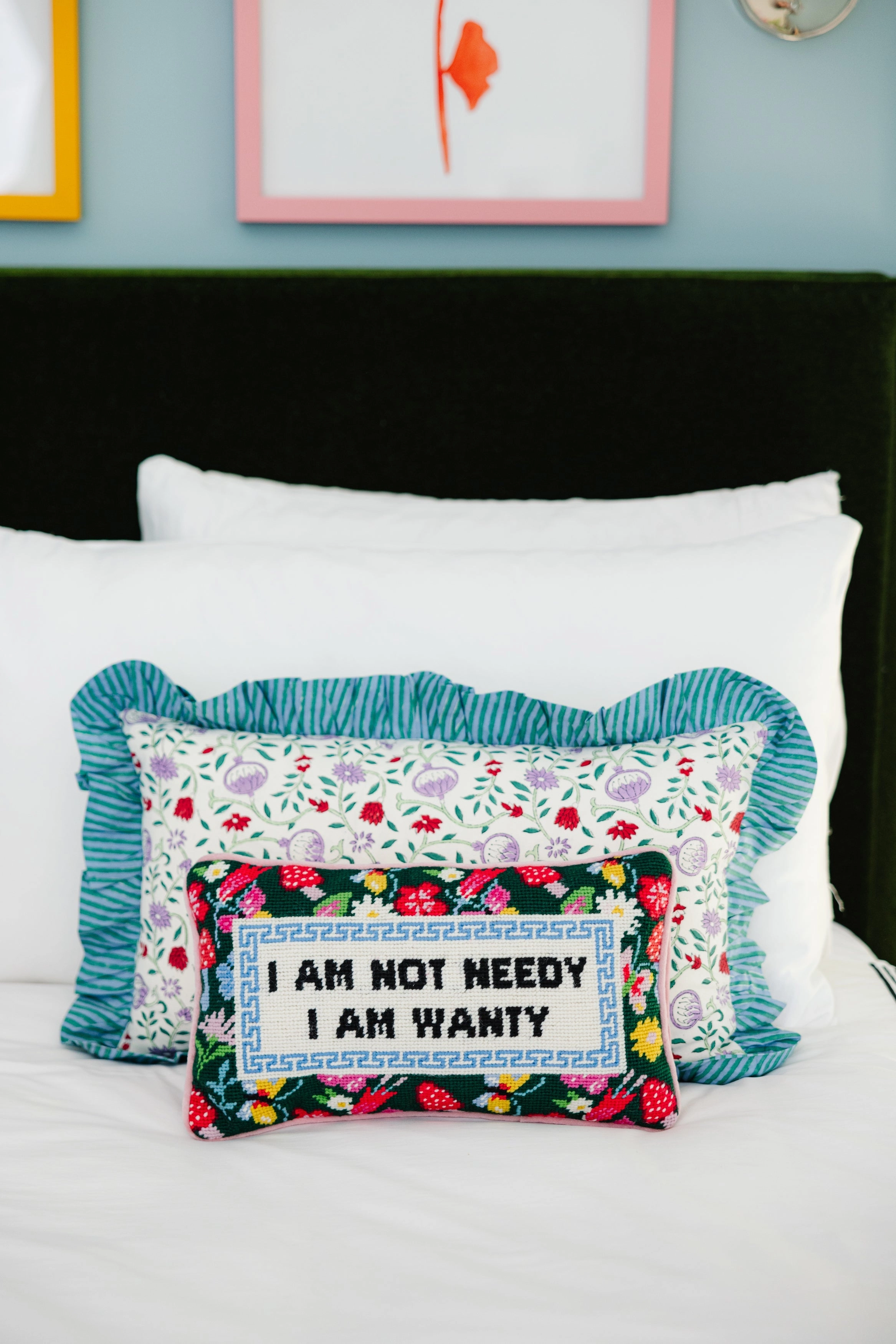 Not Needy Needlepoint Pillow