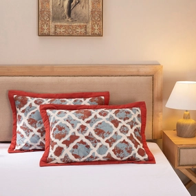 Nouveau Tradition Form Replay Red Pillow Sham Set