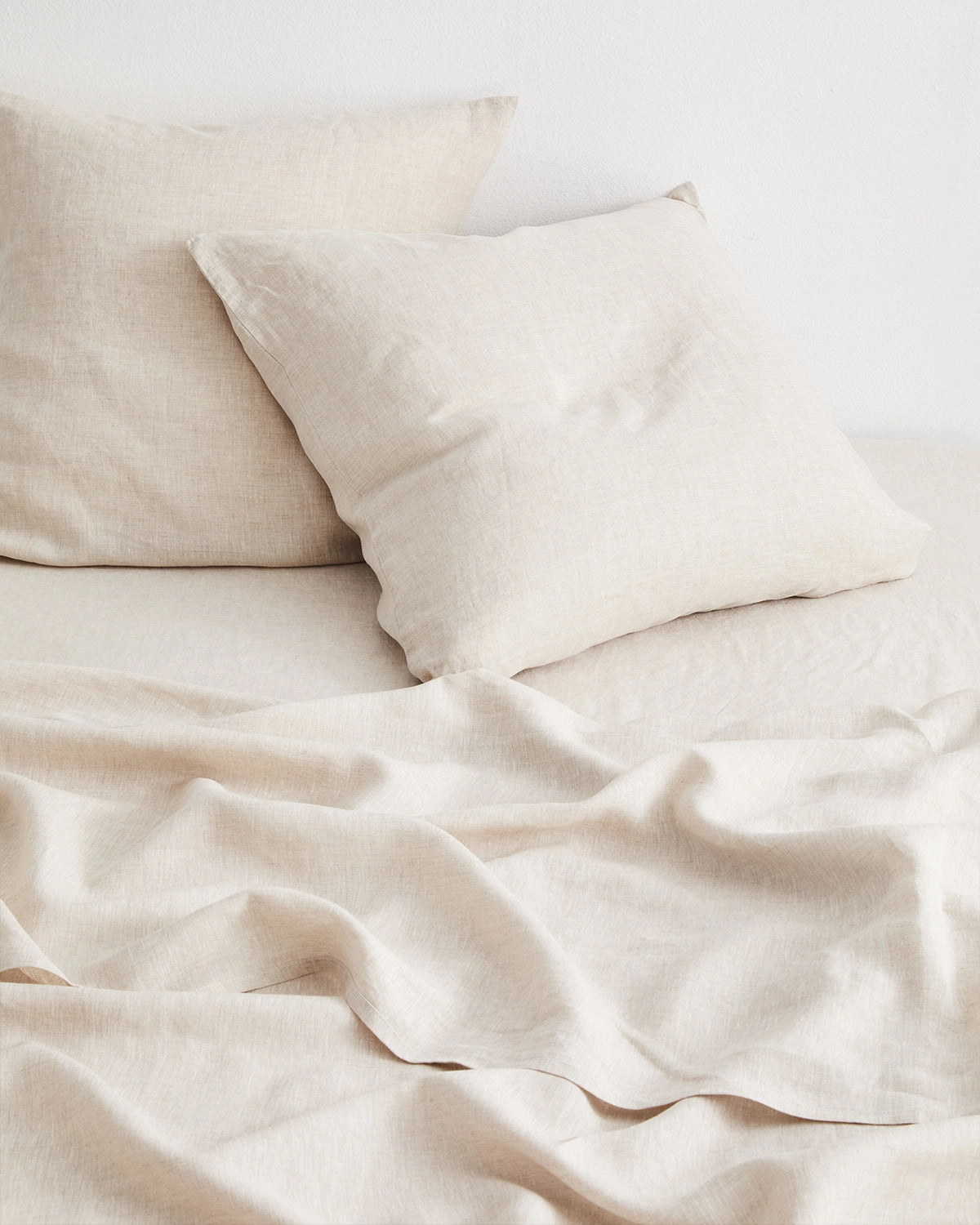 Oatmeal 100% French Flax Linen European Pillowcases (Set of Two)