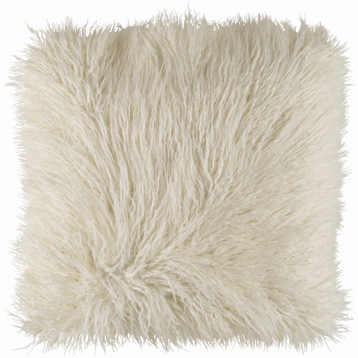 Ophelia Shag Pillow WHITE