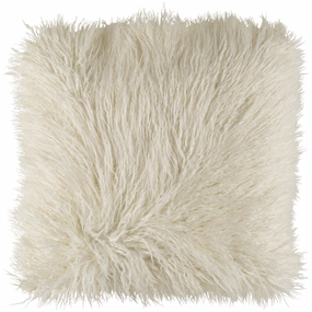 Ophelia Shag Pillow WHITE