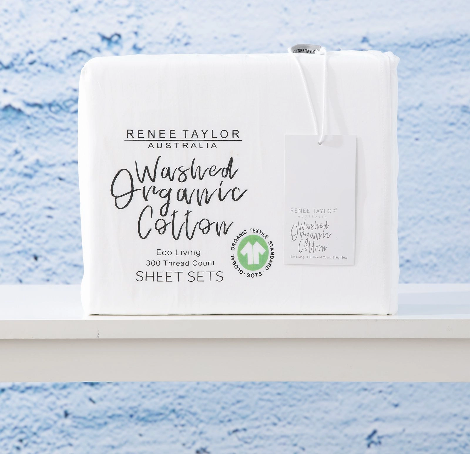 Organic Cotton Percale 300TC WHITE Sheet Set by Renee Taylor