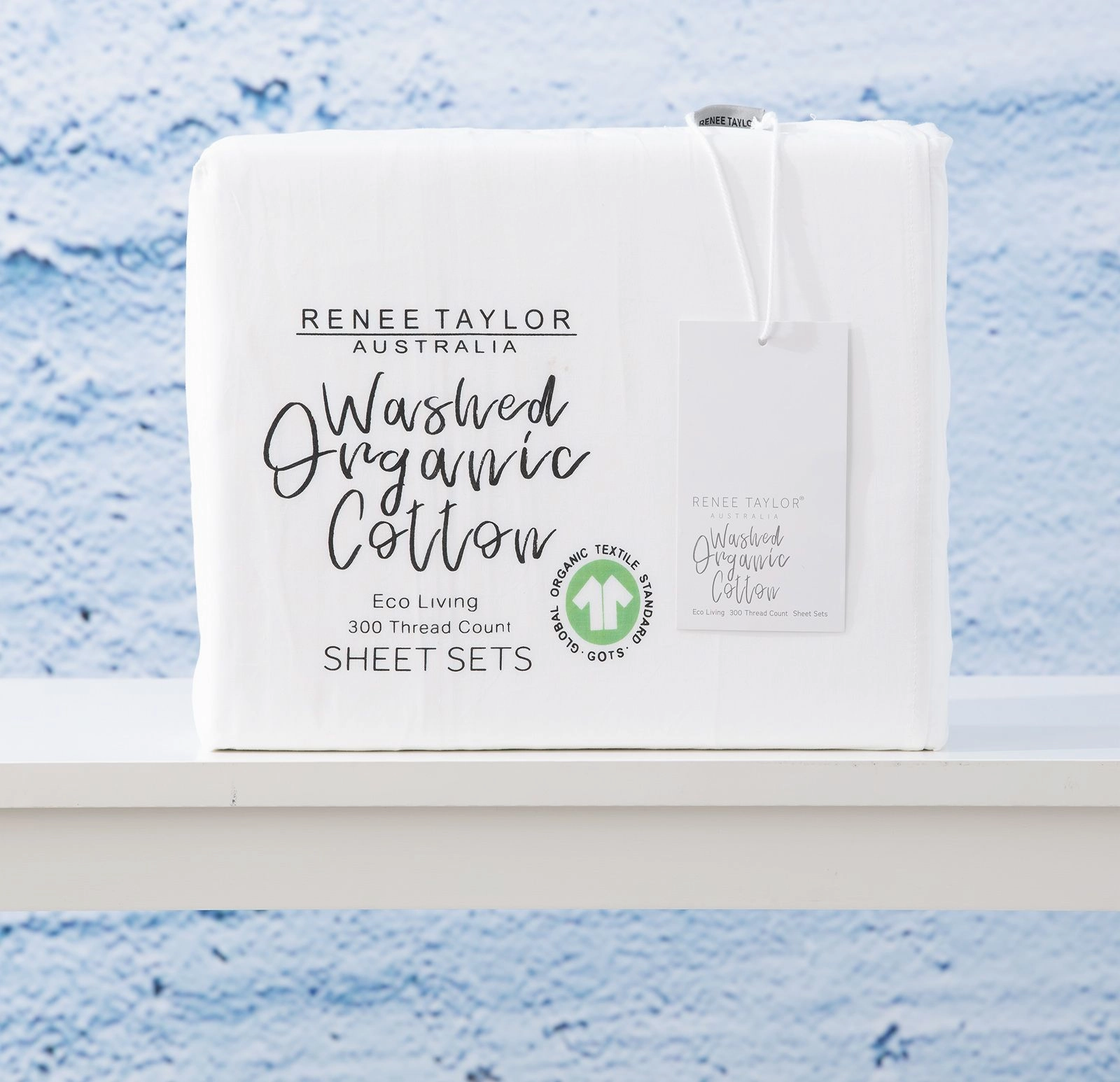 Organic Cotton Percale 300TC WHITE Sheet Set by Renee Taylor