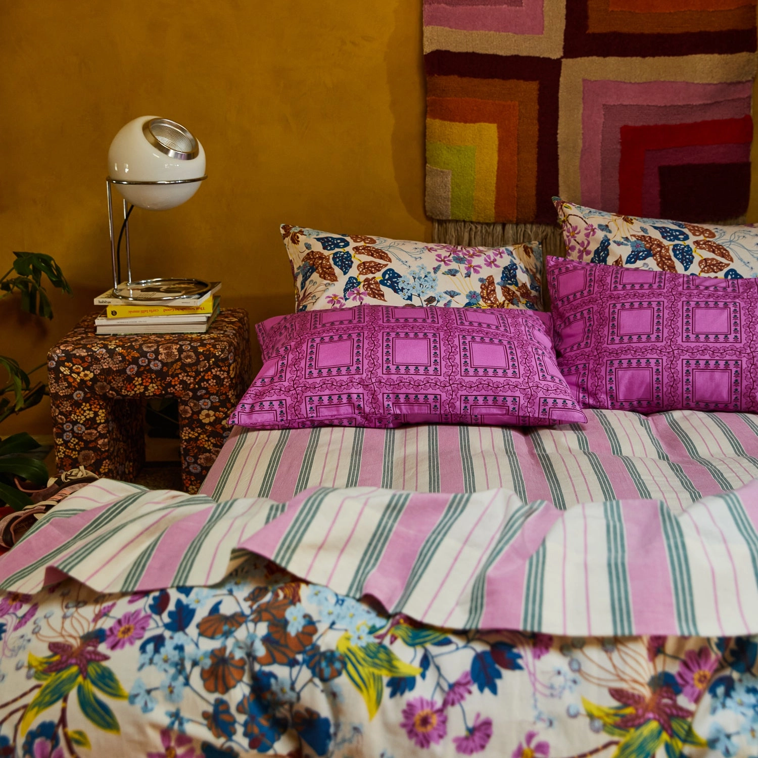 Orson Cotton Pillowcase Set - Fuchsia