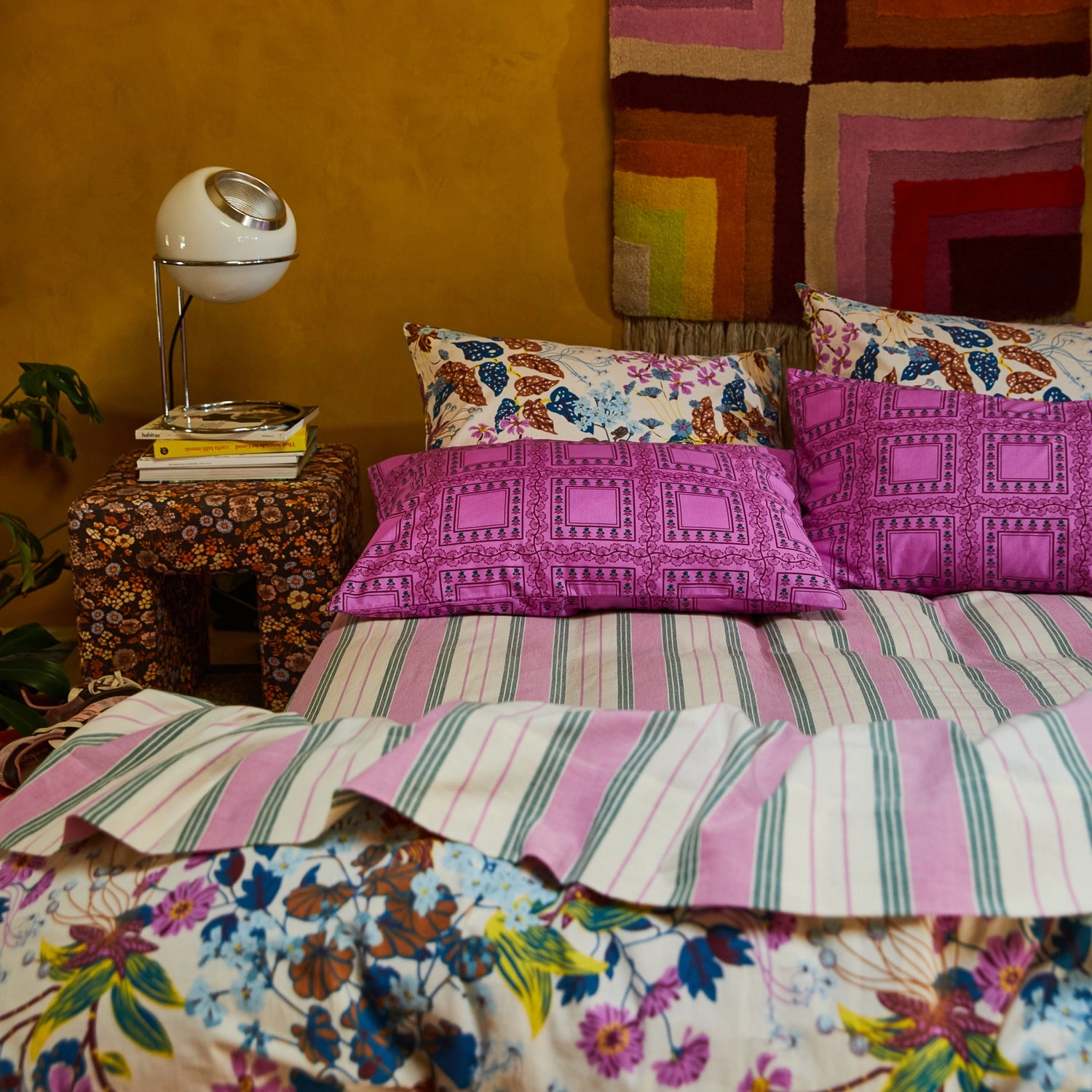 Orson Cotton Pillowcase Set - Fuchsia