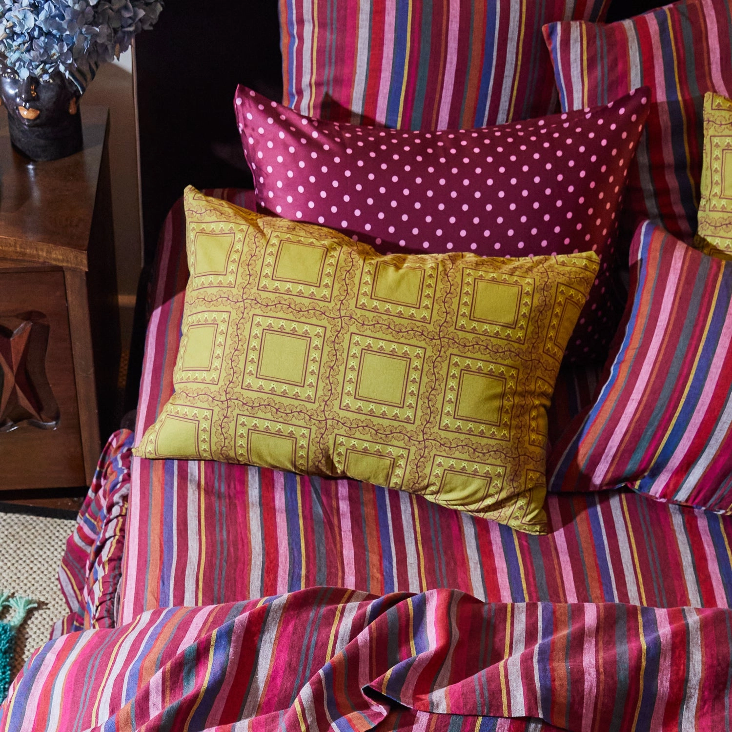 Orson Cotton Pillowcase Set - Olive