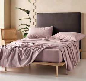 Plain-Dyed Flannelette Cotton Mega Sheet Set Range Lavender