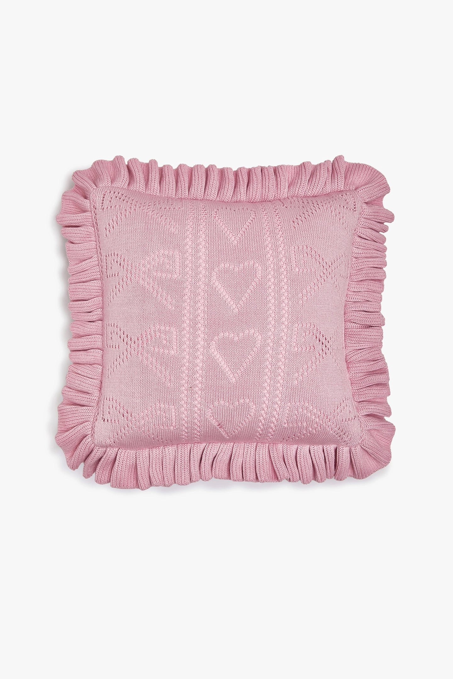 Pointelle Knit Throw Pillow