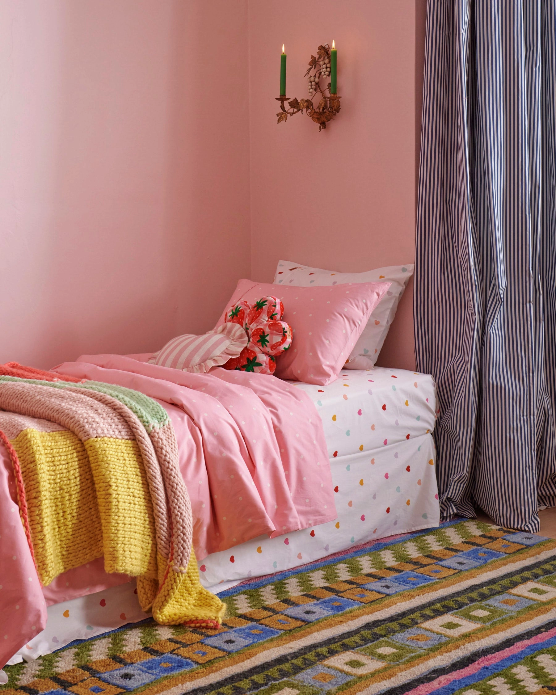 Polkadot Strawberry Organic Cotton Pillowcases
