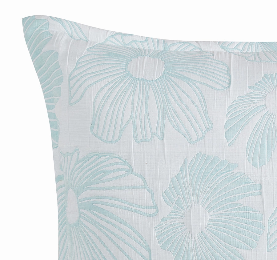 Poppi European Pillowcase Aqua