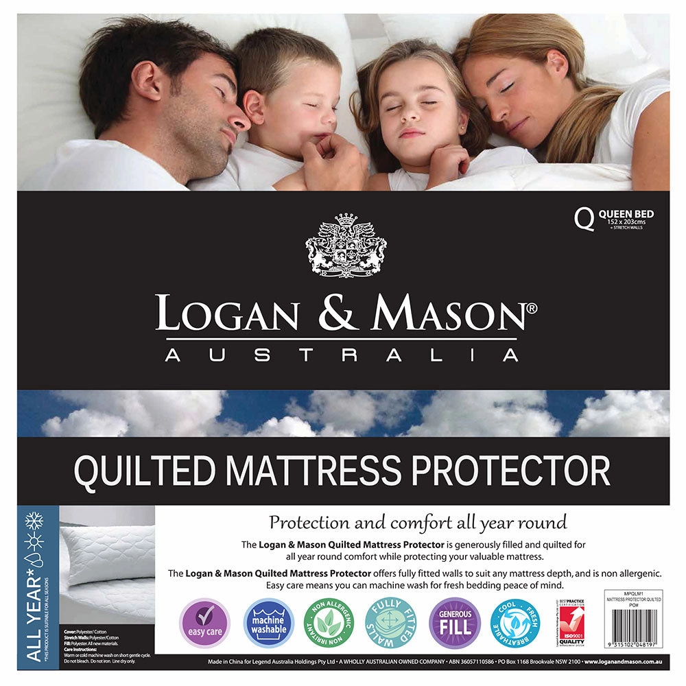 Quilted Mattress Protector by Logan & Mason