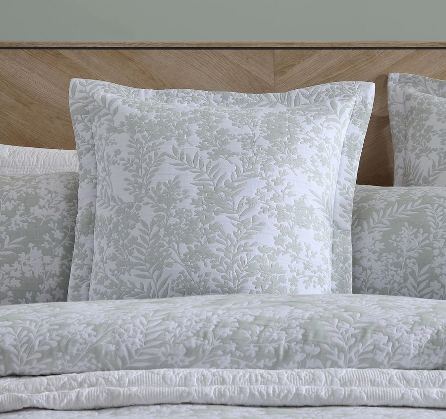 Quinn European Pillowcase Sage