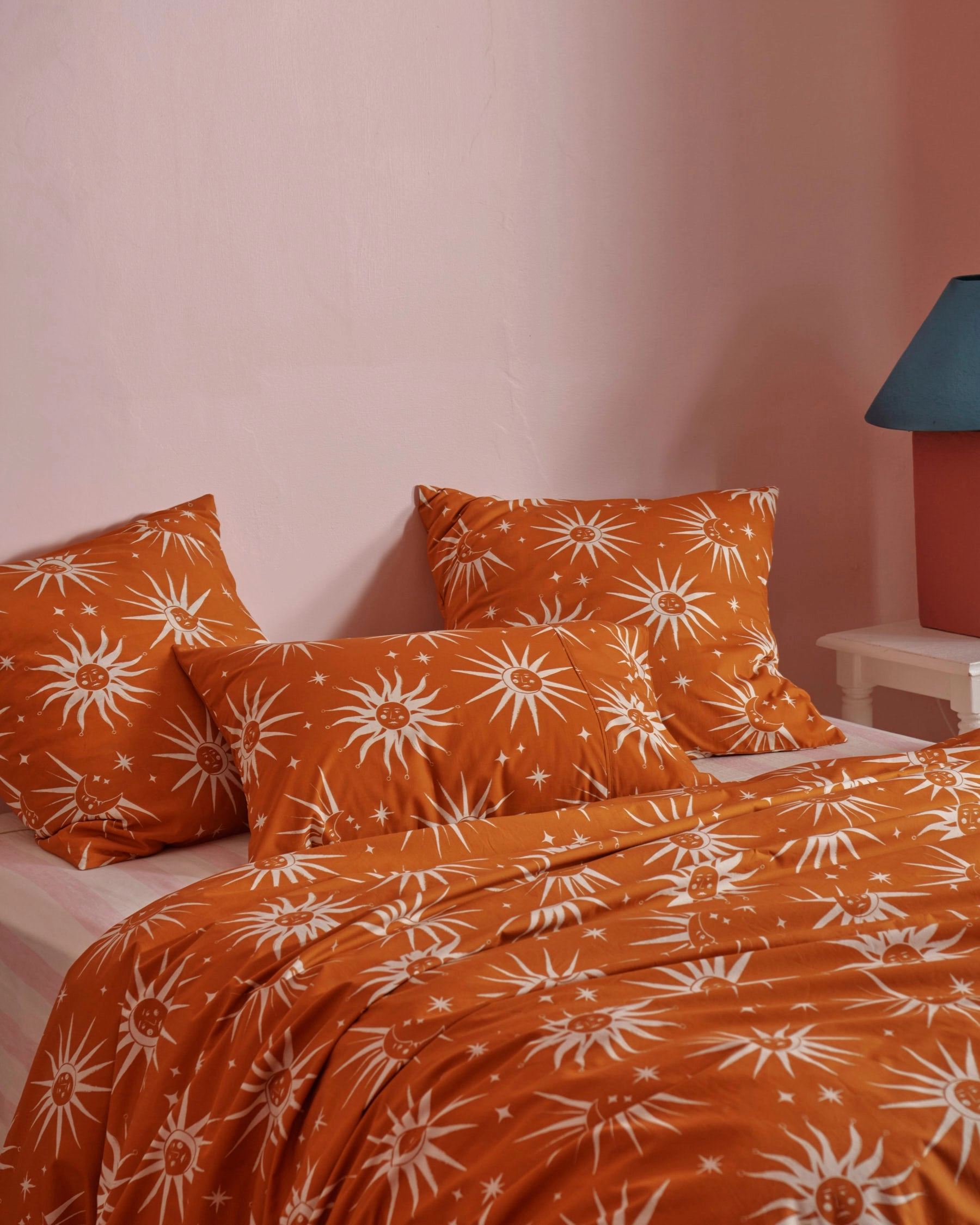 Ray Of Light Ochre Organic Cotton Pillowcases