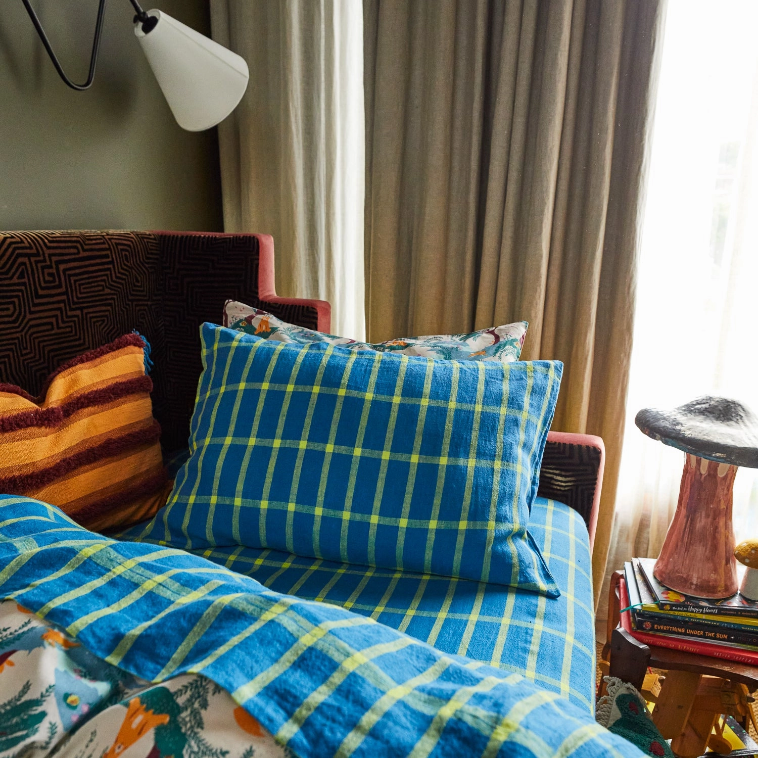 Remi Linen Pillowcase Set - Capri