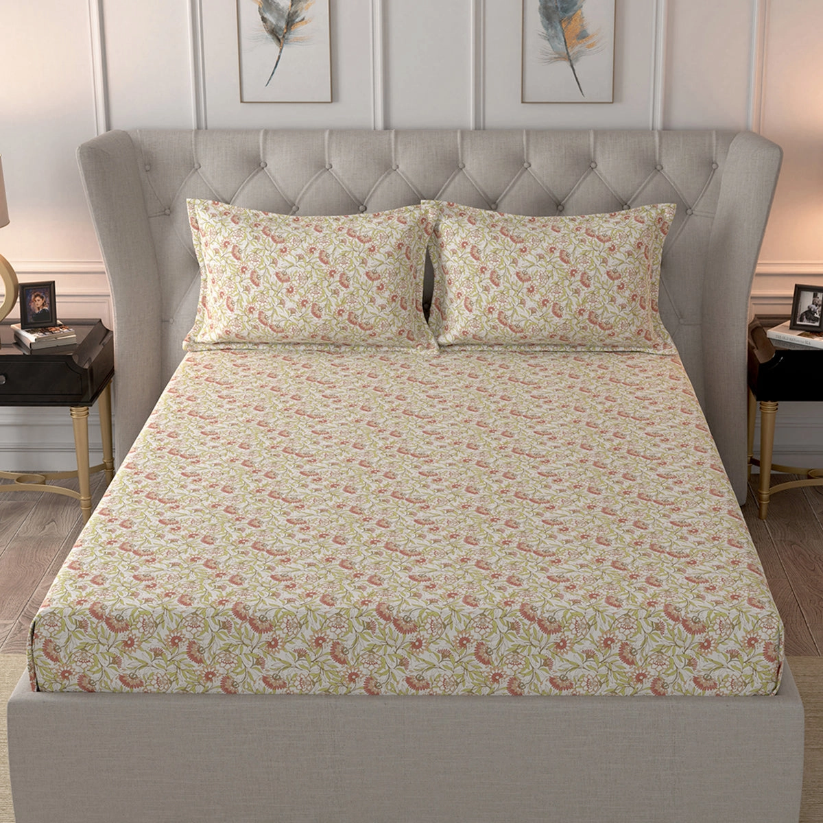 Royal Botanic 144TC Cotton Bed Sheet With Pillow Case