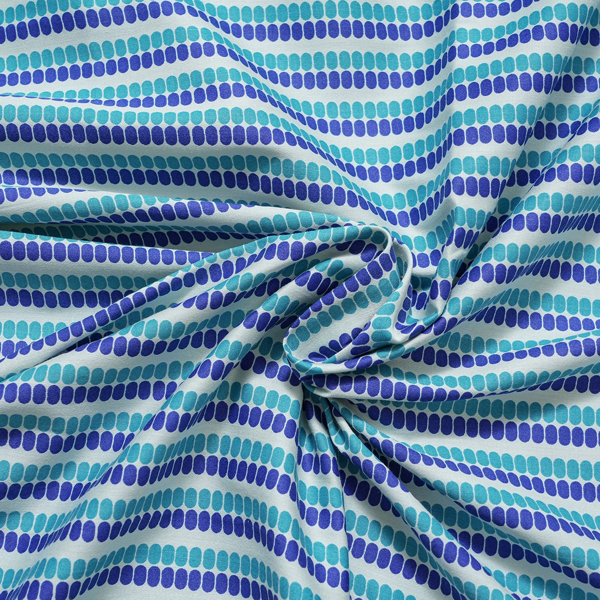 Royal Botanic 200 TC Modern Geo Teal 100% Cotton Bed Sheet With Pillow Case