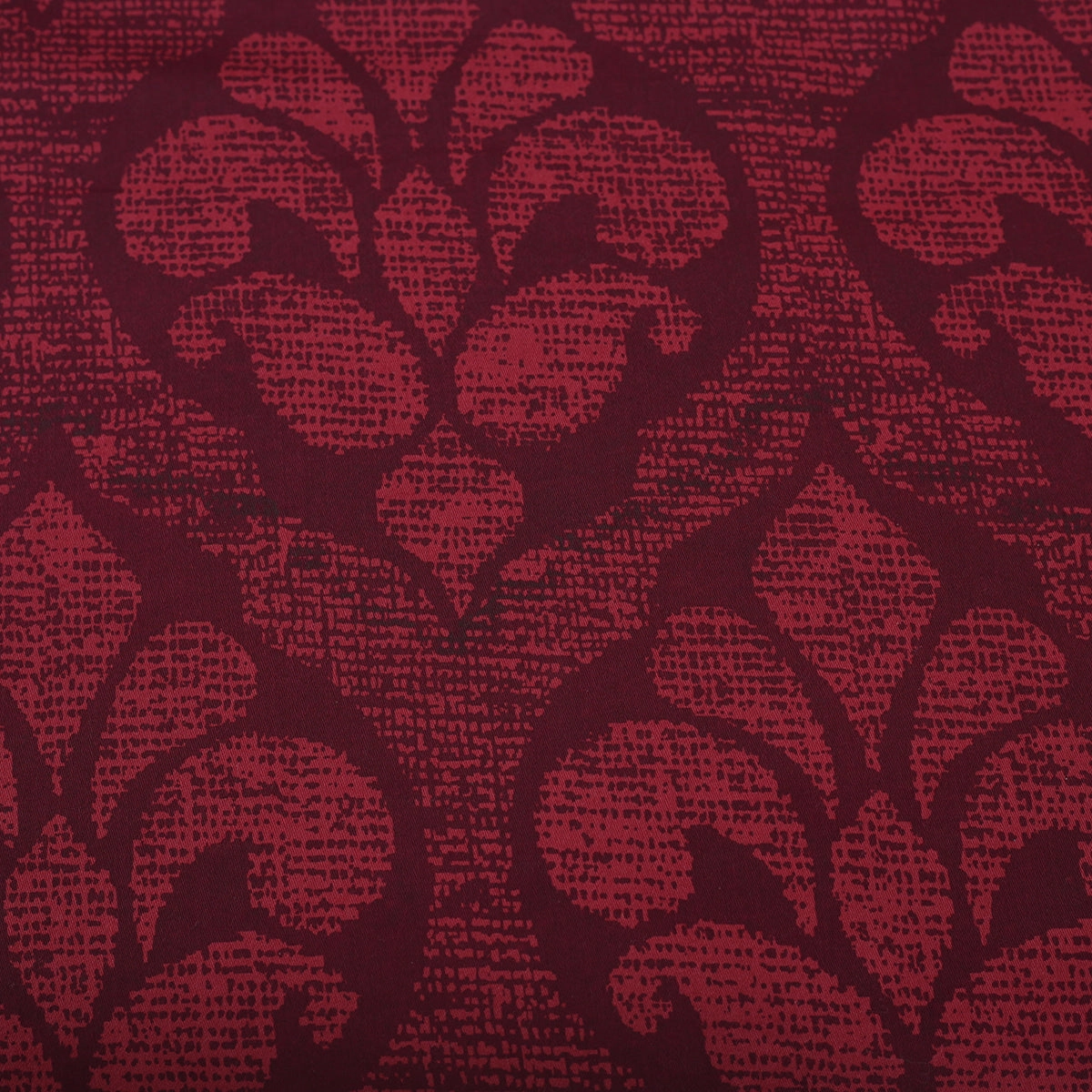Royal Botanic Diamond Festivity 200 TC Red 100% Cotton Bed Sheet With Pillow Case
